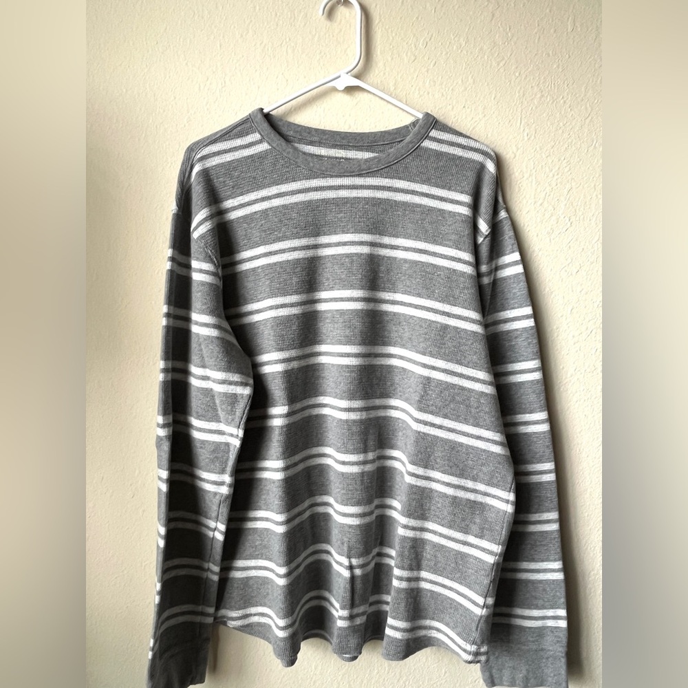 Gray Striped Men's Sweater